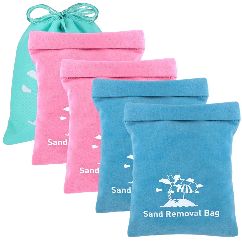Mity Rain Sand Remover For Beach – Sand Eraser Wipe Mitt Bag, Beach Vacation Essentials For Kids Women, Must-Have Beach Accessor