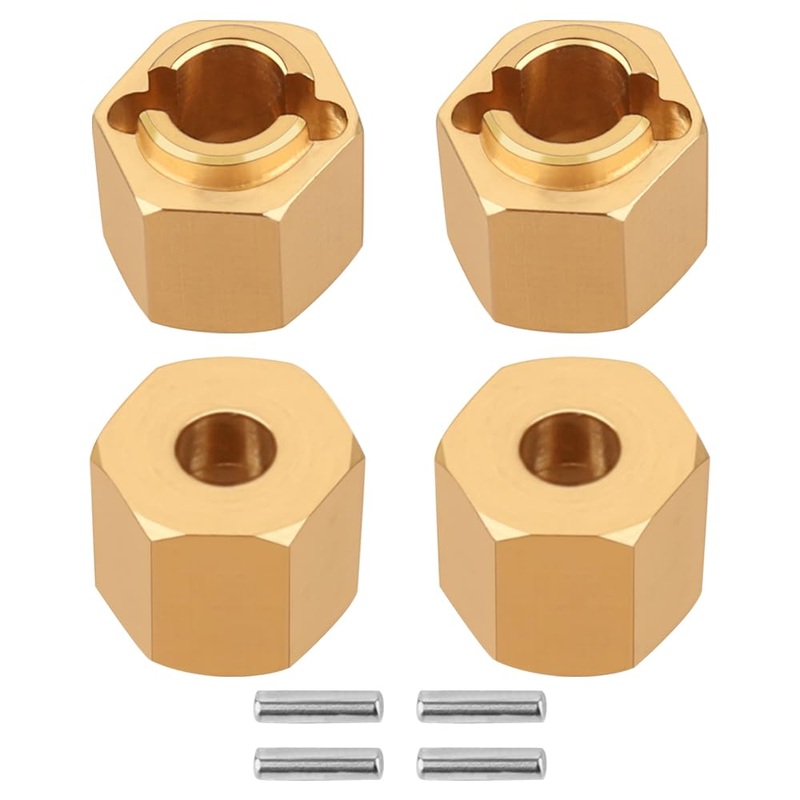 Pothyes 8G Brass Wheel Hex Hub 6Mm Standard Adaptor For Redcat Ascent18 Trx4M 1/18 Rc Crawler Car Stock Upgrade