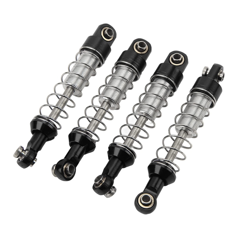 Rc Shock Absorber,2 Pairs Aluminum Alloy Shock Absorber 60Mm Rc Car Modification Parts For C14 C24 Mn D90 99S (Black)