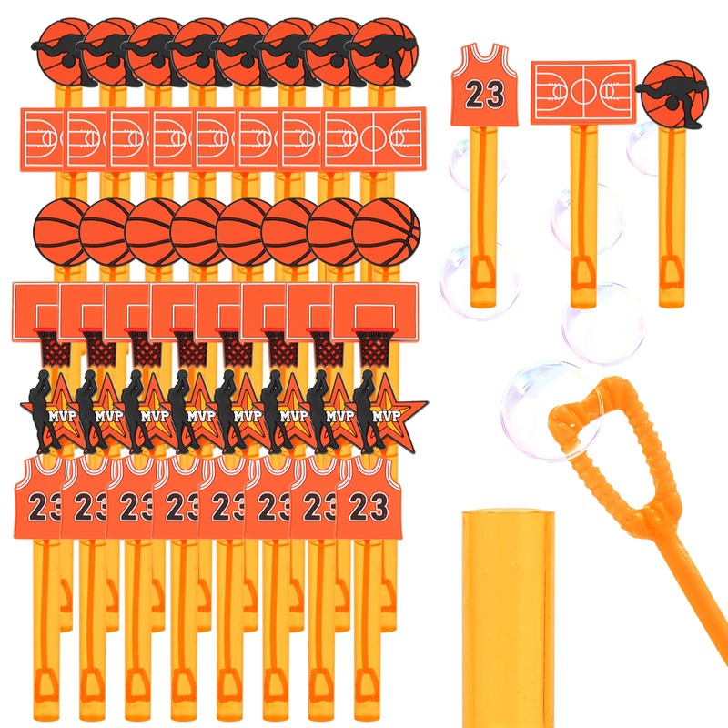 48 Pieces Basketball Party Favors Basketball Bubble Wands Bubble Wands For Kids Birthday Treats Goodie Bag Stuffers Classroom Pr