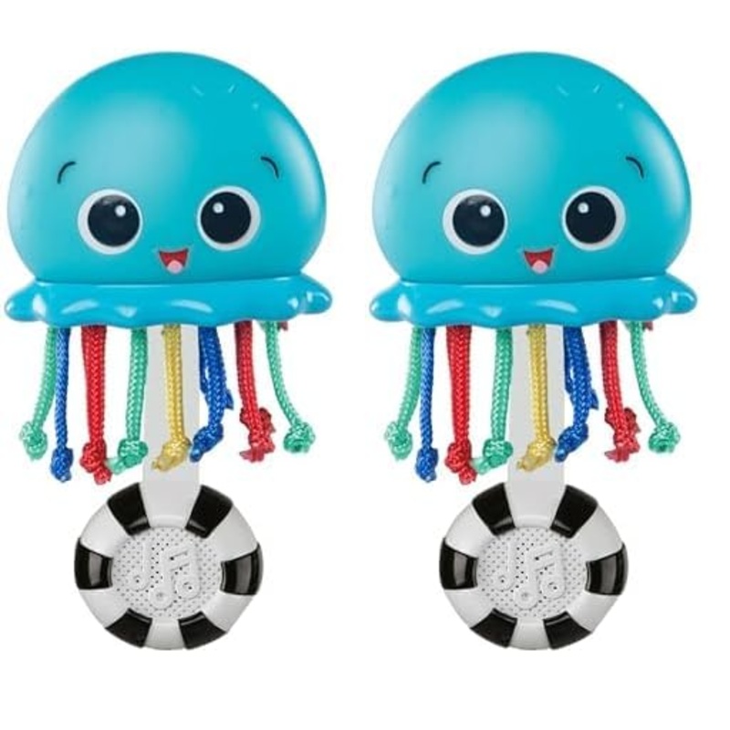 Baby Einstein Ocean Glow Sensory Shaker Musical Toy, Ages Newborn + (Pack Of 2)