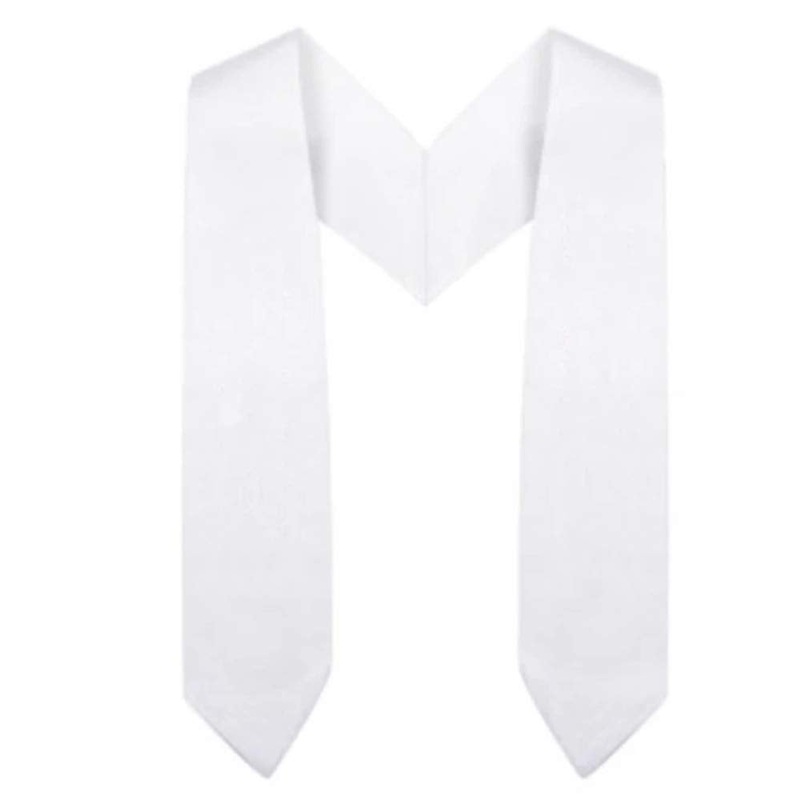 Clerkmans White Preschool/Kindergarten Graduation Stole