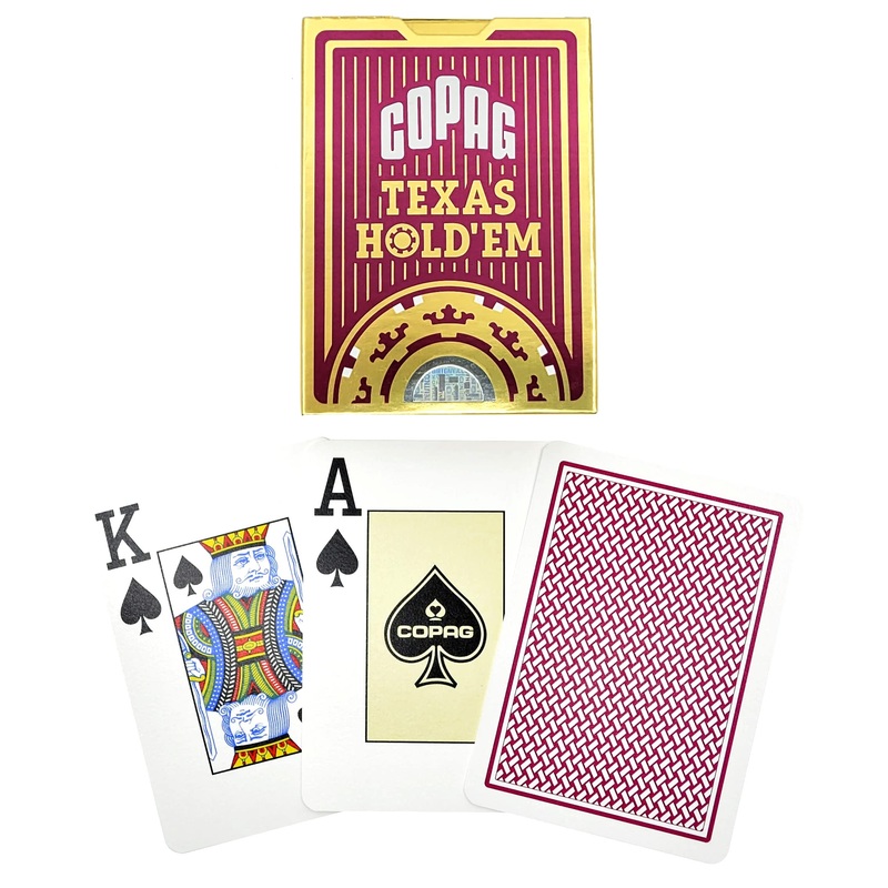 Copag Poker Size Jumbo Index Texas Hold’Em Playing Cards Single Deck (Red)