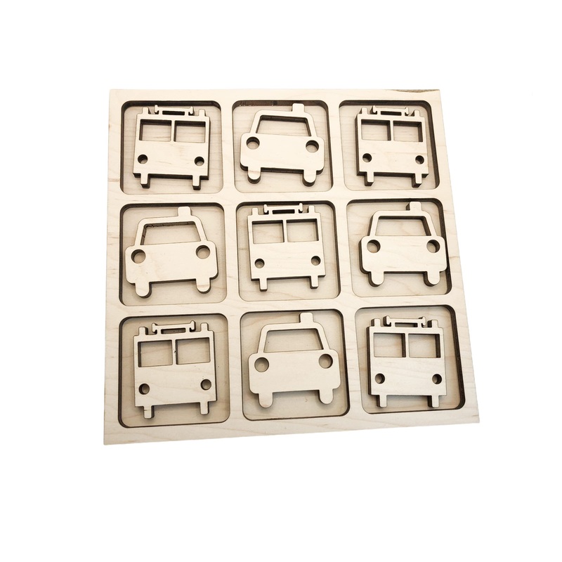 First Responder Themed Tic Tac Toe Board Game, 5X5 Inches Unfinished Wood Diy Painting Craft Kit For Kids With Wooden Avtrboutiq