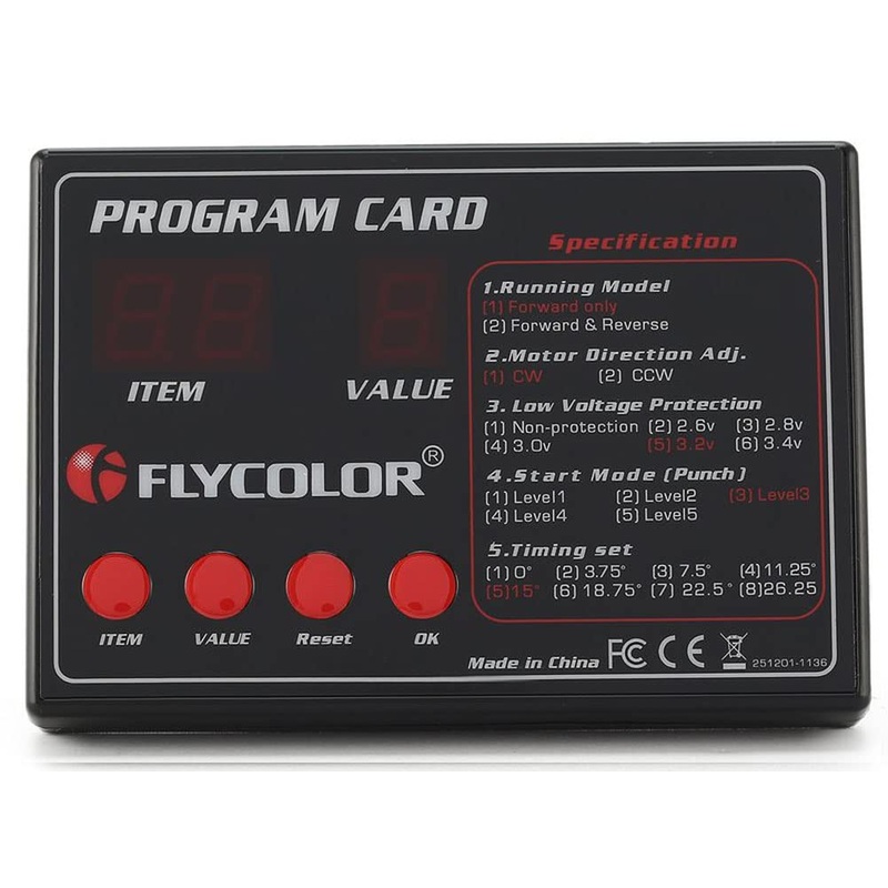 Flycolor Flymonster Programing Card For Remote Control Rc Boats Ship Esc Electronic Speed Controller(70A/90A/120A/150A)