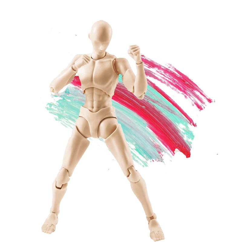 Gnallang Action Figures Pvc Model (Yellow Color) With Box Drawing Figure Models For Artists(Male)