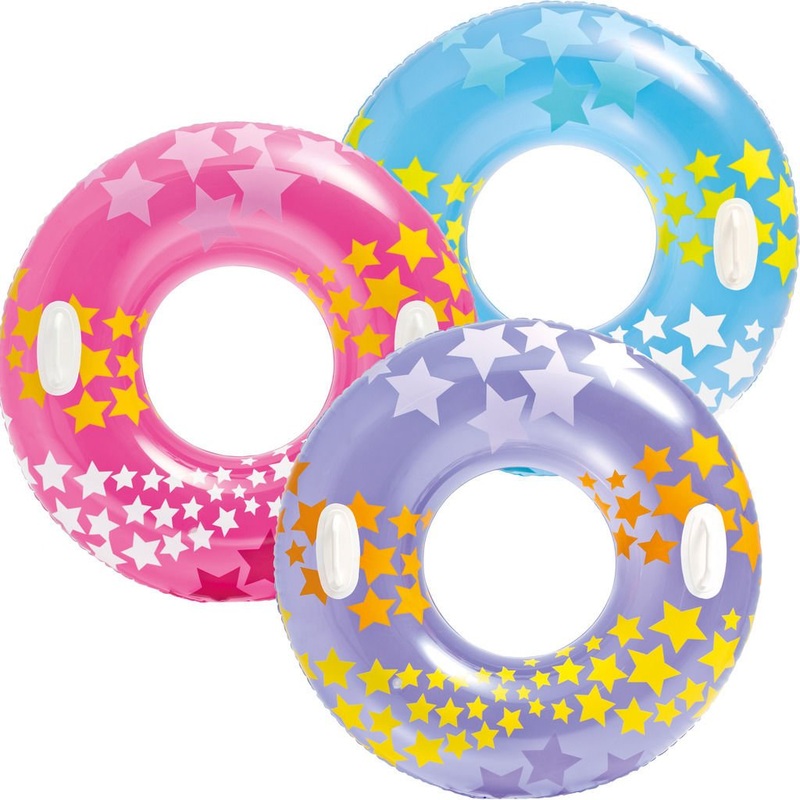 Intex Fba_#59256Ep Stargaze Tube 36” Large Swim Ring Float Pool Beach Toy Stabilizing Handles-2 Pack-Colors May Vary