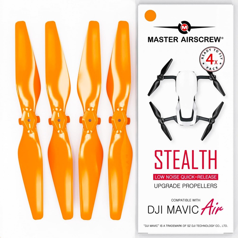 Master Airscrew Stealth Propellers For Dji Mavic Air – Orange, 4 Pcs
