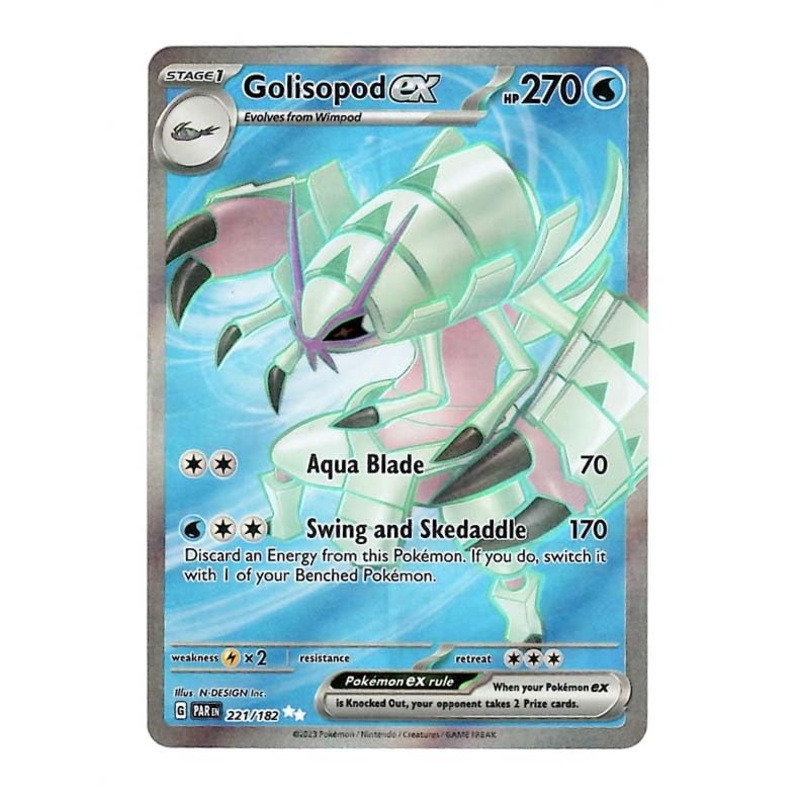 Pokemon – Golisopod Ex 221/182 – Paradox Rift – Full Art – Ultra Rare – Single Card