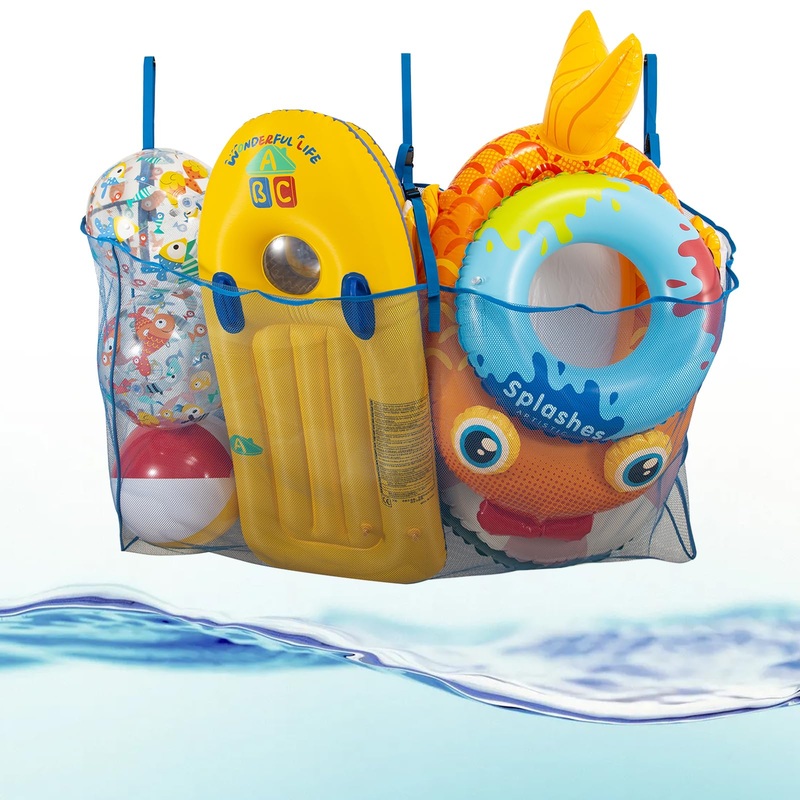Pool Float Toys Storage Bag,Pool Float Organizer Hanging Mesh Bag For Balls,Floats,Water Inflatable Toy,High Strength Pool Toy S