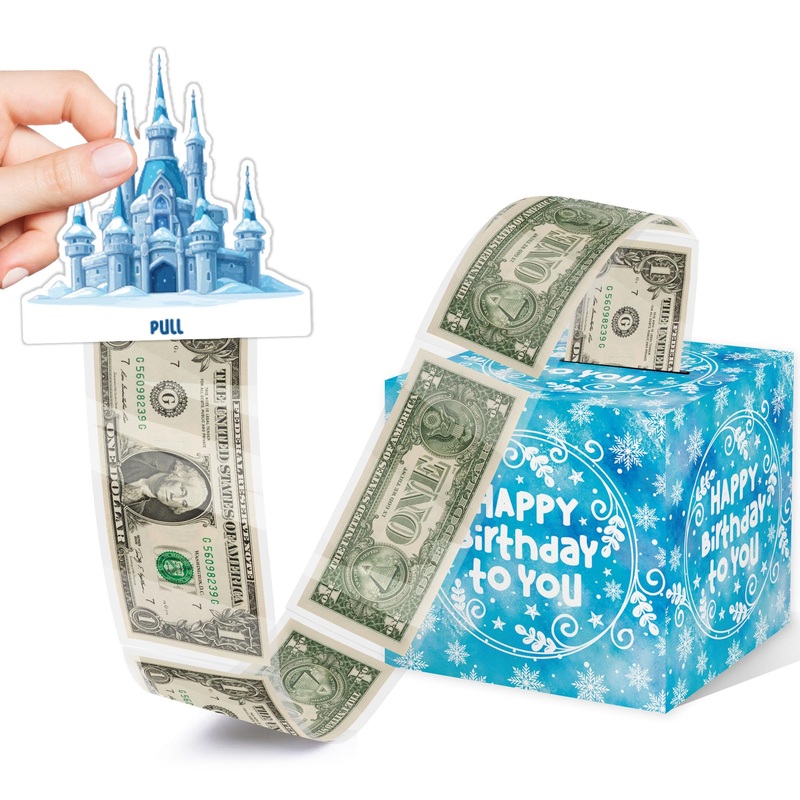 Princess Party Favors, Surprise Money Box, Money Gift Boxes For Cash For Birthday, Princess Birthday Party Supplies Blue Snow –