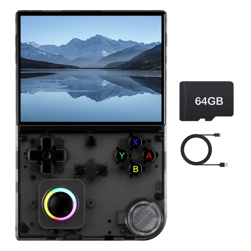 Rg40Xxv Retro Handheld Game Console, Linux Os Built-In 64G Tf Card Retro Video Games Consoles 4.0 Inch Ips Screen Portable Pocke