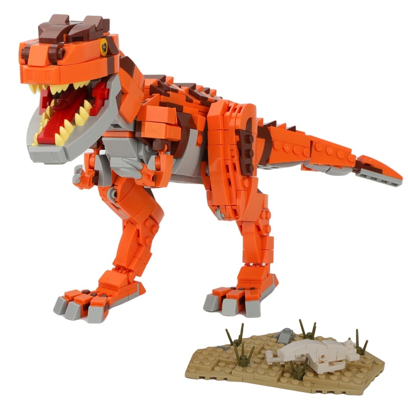 Seyaom Dinosaur Building Block Set, Giganotosaurus Building Toy Set, 656 Pcs Dinosaur Park World Model Construction, Educational