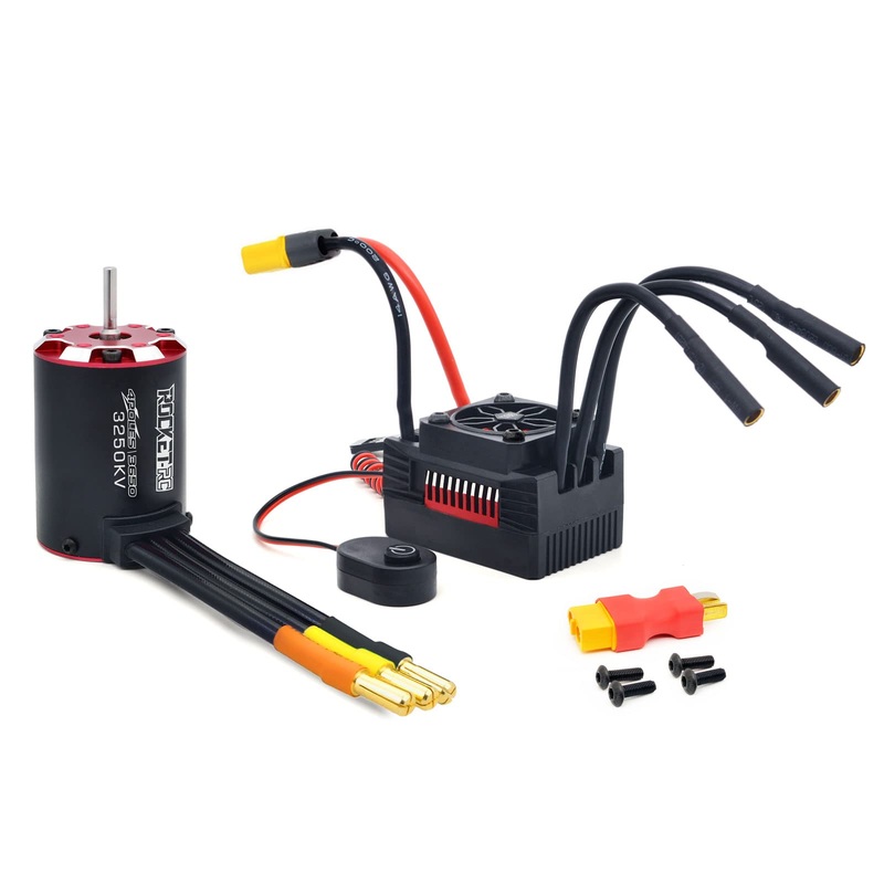 Surpass Hobyy Rc 3650 3250Kv Brushless Motor And Waterproof 60A Esc Set For 1/10 Rc Car Upgrade Parts