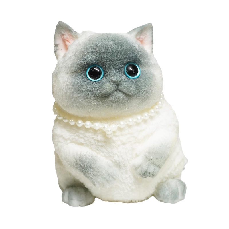 Taba Giant Squishy For Kids Adults, Big Furry Cat Toy For Stress Relief, Super Soft Squeeze Fidget Toy (Siamese Cat)