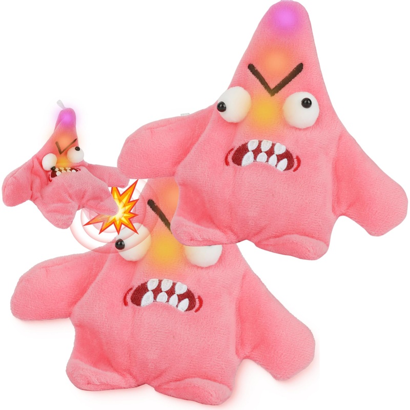 Wordfanidaye Angry Starfish Toys That Move And Sing And Mimic Speech, Angry Star Plush Toys, Funny Backpack Charms, Comical Plus