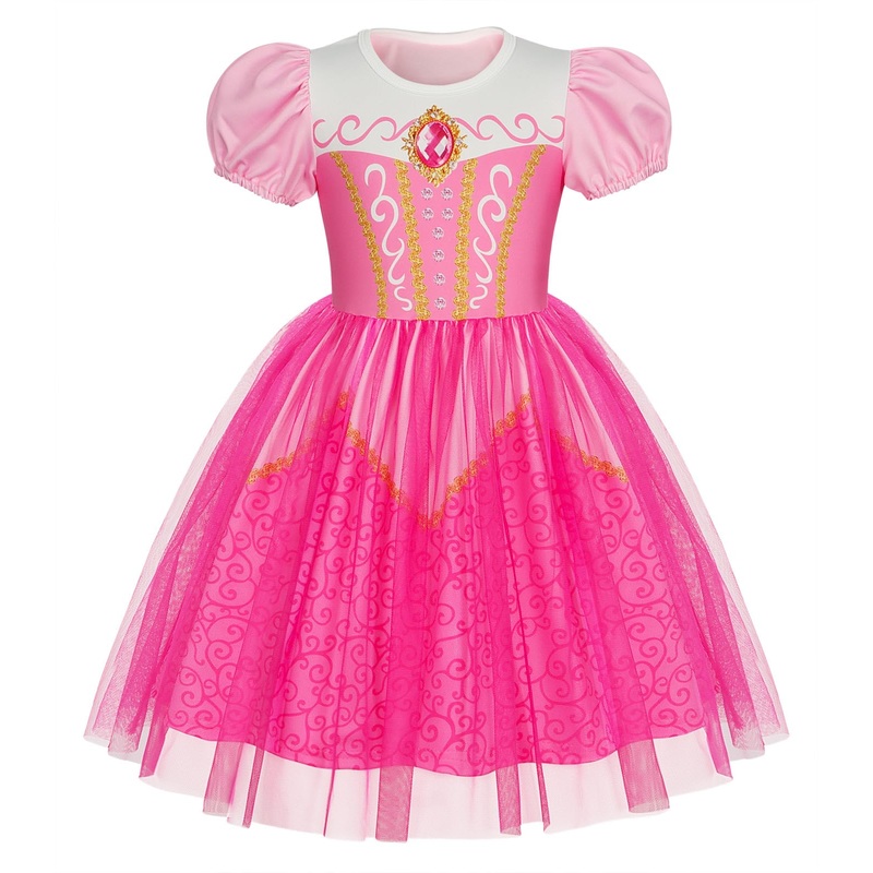 Benylion Princess Dress For Girls Princess Dress Up Puff Sleeve Tulle Dress Halloween Christmas Cosplay Party Outfits Birthday G