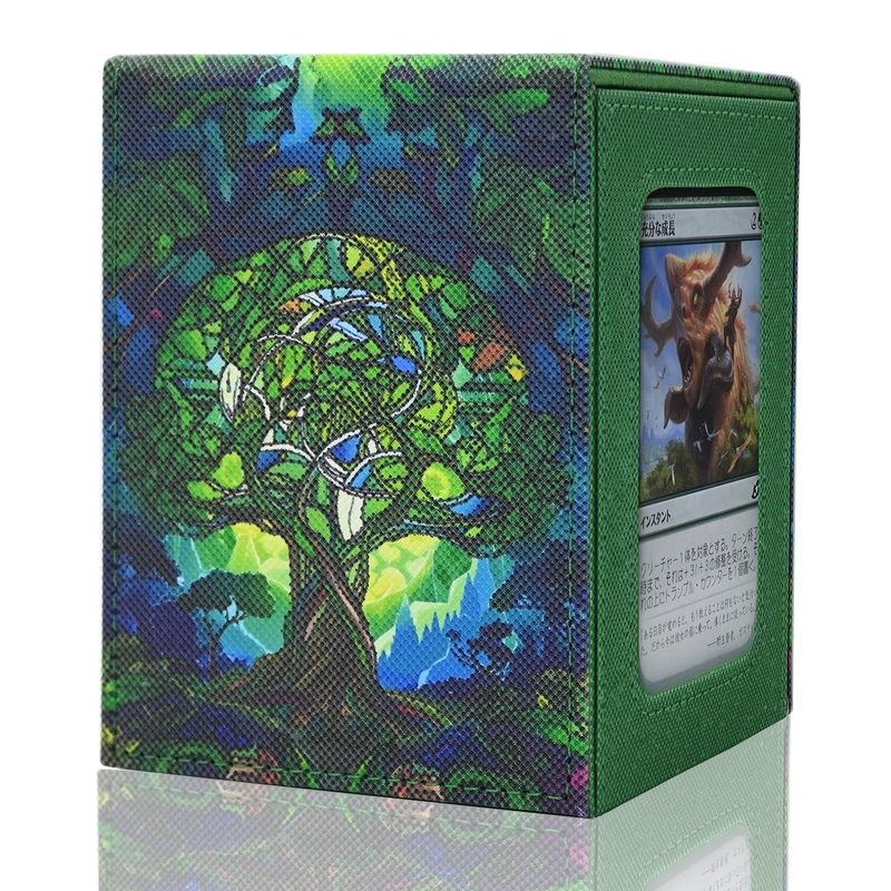 Card Deck Box For Mtg Commander Display, Holds 100+ Double-Sleeved Cards,Trading Card Storage Box For Tcg/Mtg With 2 Dividers &