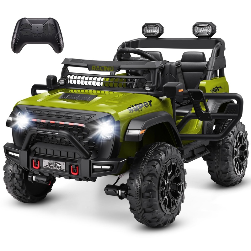 Hikole 24V Ride On Toys For Big Kids, 2 Seater 9Ah Electric Car With Remote Control, 4  100W Power Motors, 20In Wide Seat, 5Mph