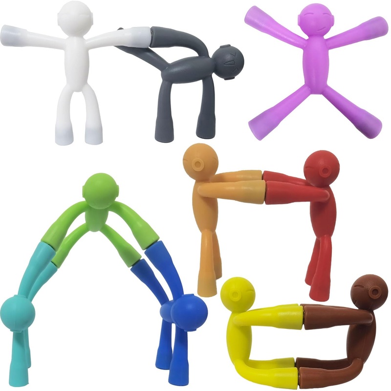 Mom&Myaboy Mini Man Magnetic Toys – 10 Pcs Rubber Magnet Men Educational Fidget Toys For 3-15 Year Olds (Classical)