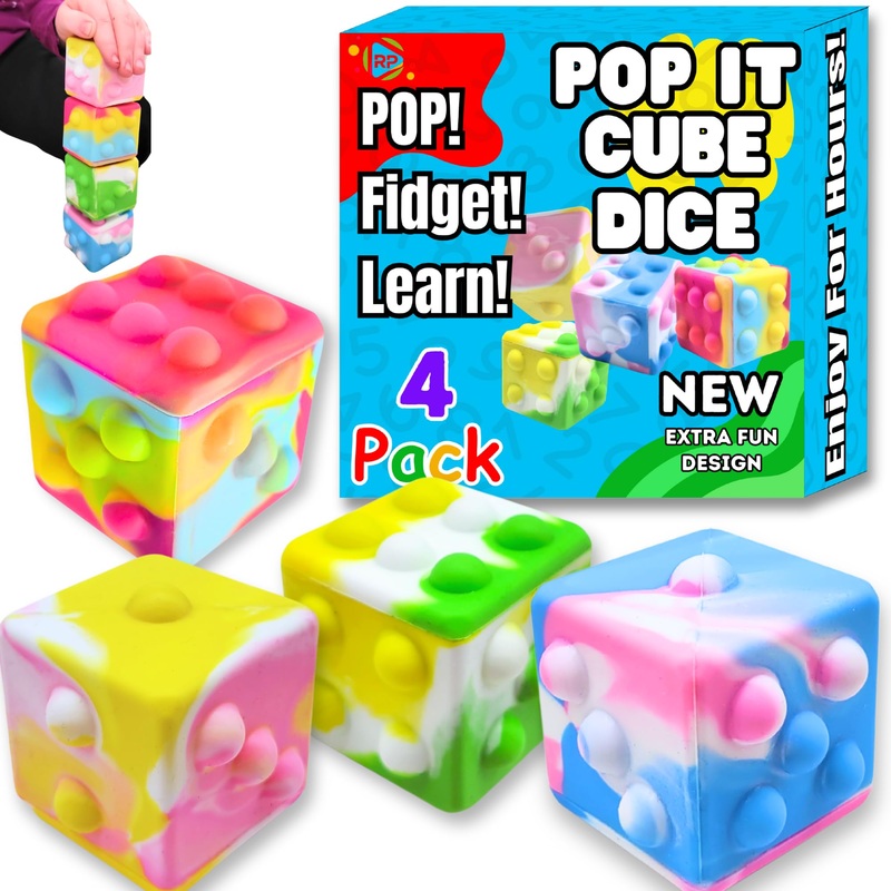 Pop It – Fidget Stack & Count! Fun Pop It – Sensory Fidget Toys For Toddlers In 1-3 Years – Stackable For Kids – Great Stocking