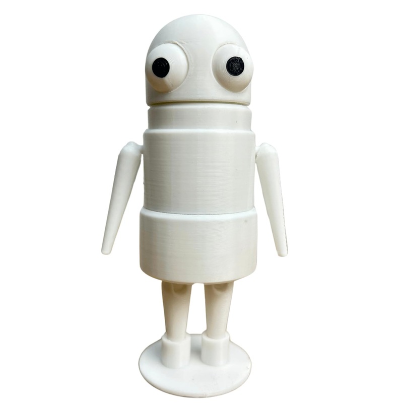 Repo 3D Printed Character Figure, R.E.P.O Horror Game Posable Articulated Collectible Model For Fans Gift (White)