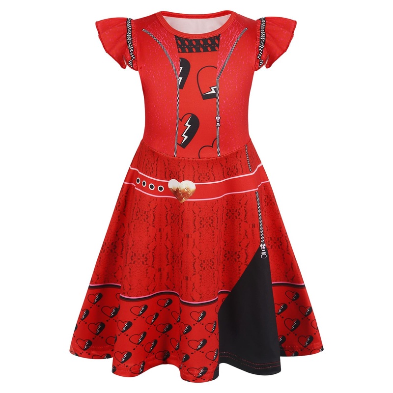 Sukyfecde Red Costume Princess Dresses For Toddler Girls Halloween Costumes Birthday Party Role Play Outfits Size 5T Red
