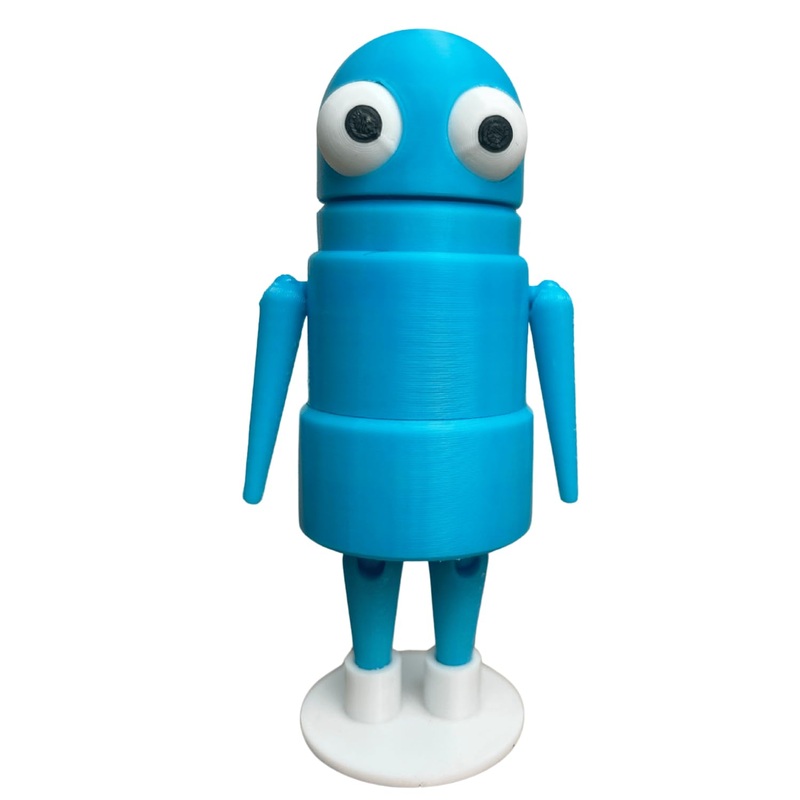 Superbe Repo 3D Printed Character Figure, R.E.P.O Horror Game Posable Articulated Collectible Model For Fans Gift (Blue)