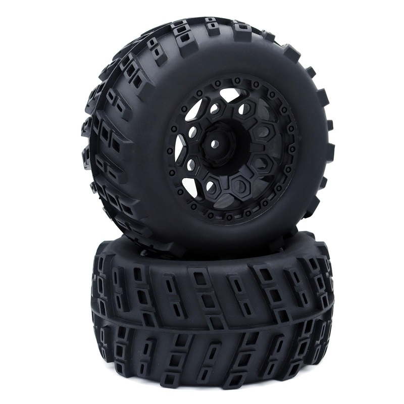 Surpass Hobby 1/10 Scale Monster Truck Tires And Wheel Rim 12Mm Hex For Hpi Hsp Savage Xs Tm Flux Arrma 1/10 Gorgon Kdm.Racing S