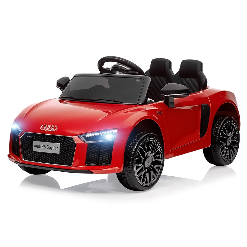12V Kids Ride On Toy Car, Ride On Car With Remote Control, Licensed By Audi, Power Battery Electric Vehicles, For 3-8 Years Old