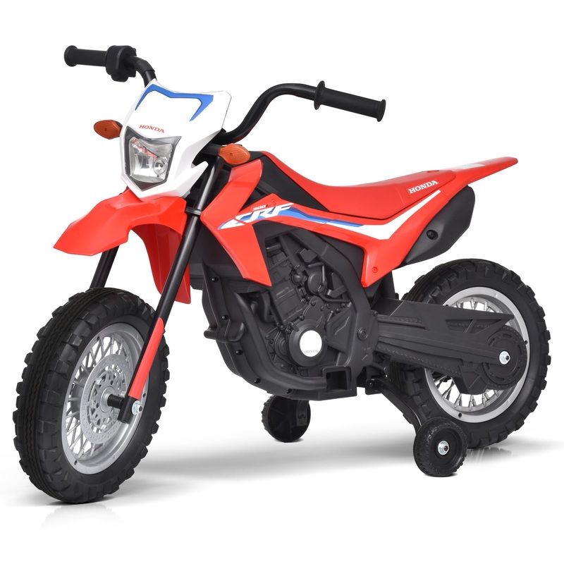 Blitzshark 12V Kids Ride On Motorcycle Licensed Honda Dirt Bike Electric Motorcycle For Kids Battery Powered Motorbike With Deta