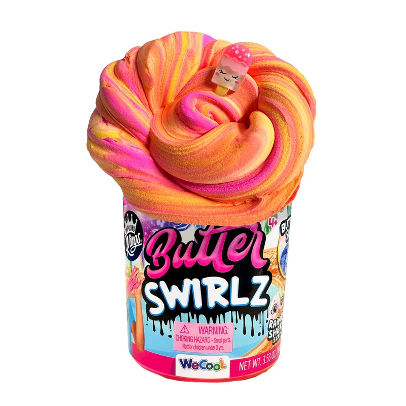 Compound Kings Butter Swirlz Slime Jar |Sensory Toys | Non-Sticky | Stress Relieving Tactile Play | Rainbow Sherbet Scented | Ag