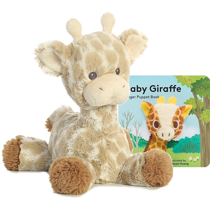 Ebba Loppy Giraffe Plush With Rattle Gift Set