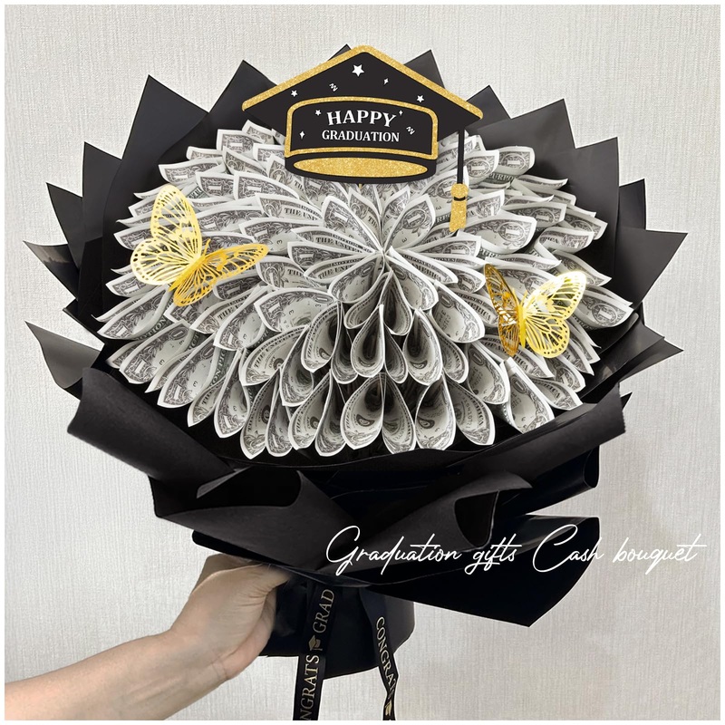 Graduation Gifts – Money Bouquet For Her – Class Of 2025 Money Gift Ideas For Women Girl Boy Him Daughter Son – Diy Bouquets Fil