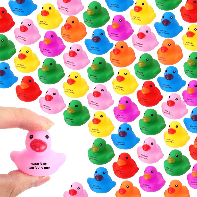 Hydren 100 Pcs Cruise Ships Funny Ducks Rubber Mini Ducking Bulk For Bath Tub Toys Squeak Float Baby Shower For Car Classroom Ex