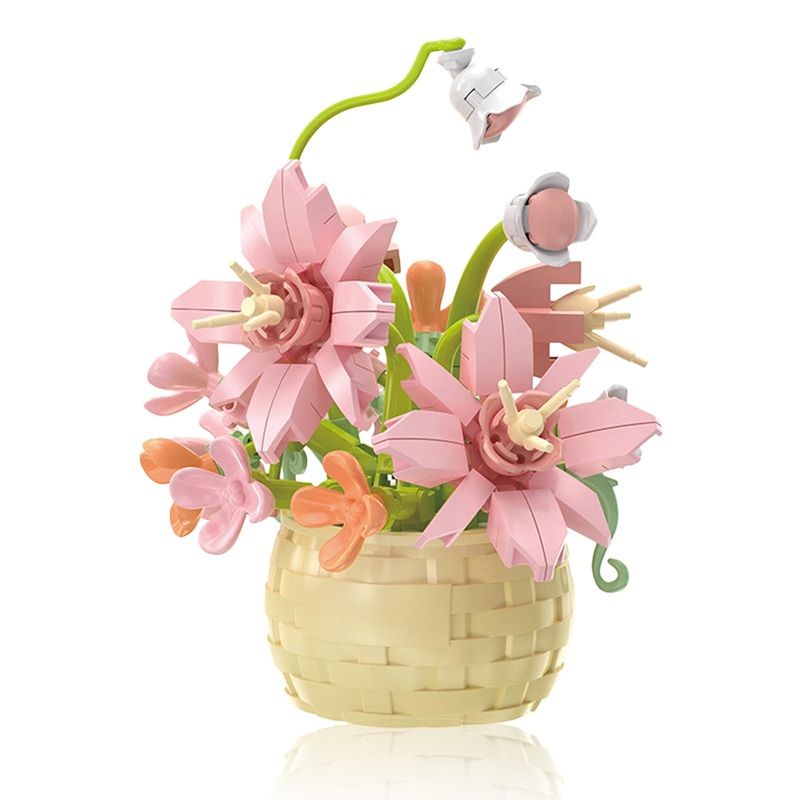 Mini Flowers Building Block Set,Flower Blocks Toys,Plants And Succulent Toys,Building Block Flowerpot,Botanical Collection Birth