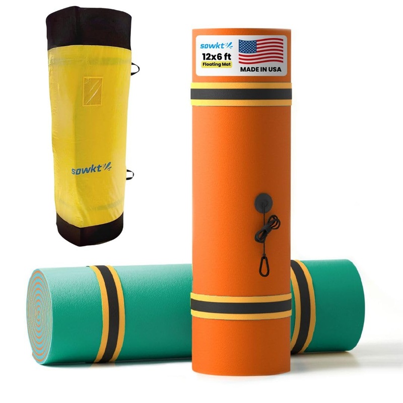 Premium Made In Usa Lily Pad Floating Mat For Lakes And Pools (12X6 Ft) – Great For The Lake, Pool, Boat Or As A Floating Dock –