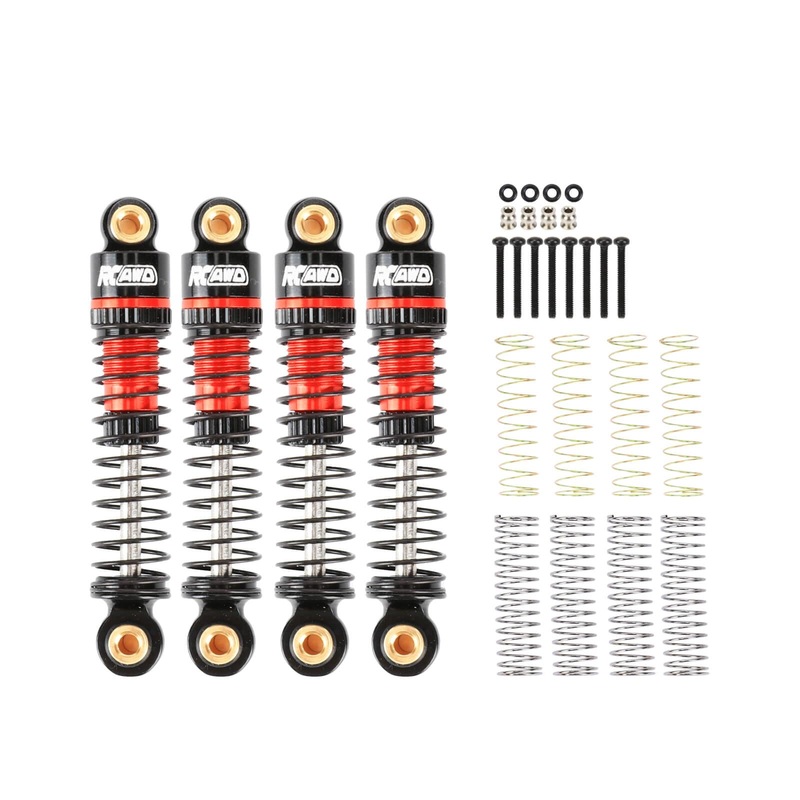 Rcawd 47Mm Fcx24 Shocks Oil Type For Fms 1/24 Fcx24 1/18 Fcx18 Front Rear Shocks Absorber Series Upgrades Part Red