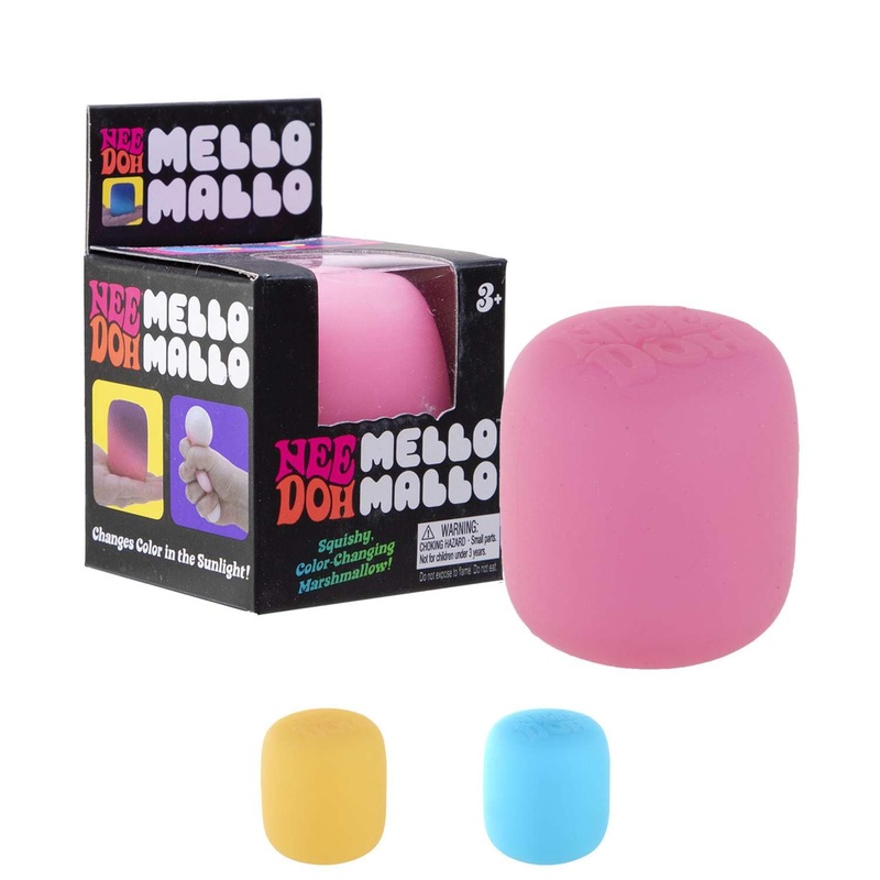 Schylling Needoh Mello Mallo – Sensory Toy With A Satisfying Dough Filling – Changes Color In The Sun – Ages 3 And Up – Color Ma