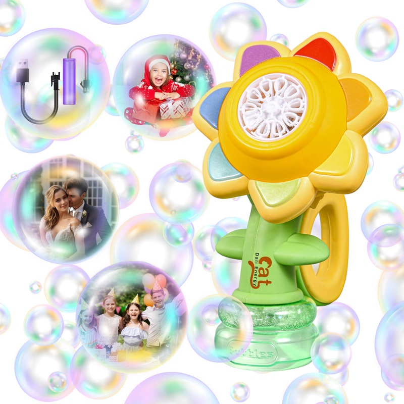 Sunflower Bubble Machine For Kids Automatic Jinse