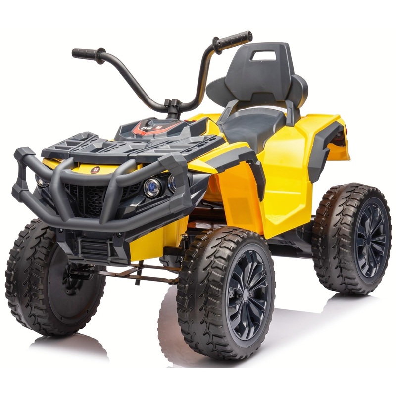 U Urideon 24V Kids Ride On Electric Atv, 4 Wheeler Quad Car Toy, Eva Tires, Battery Powered Vehicle,Led Headlights, Music (Yello