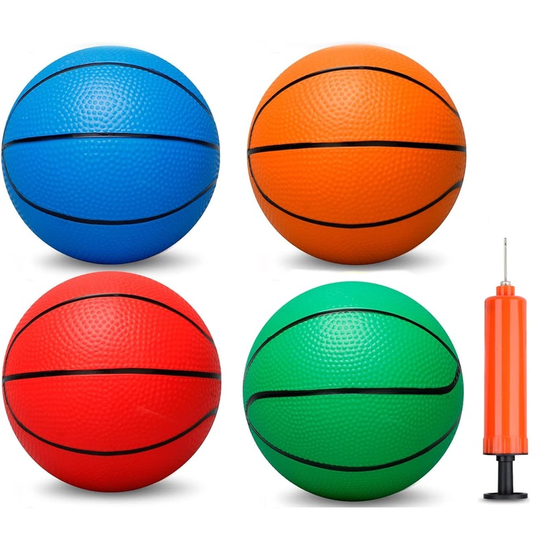 7 Inch Pvc Mini Basketball For Indoor Basketball Hoops, Soft 5” Rubber Small Replacement Basketball For Over Door Basketball Ho