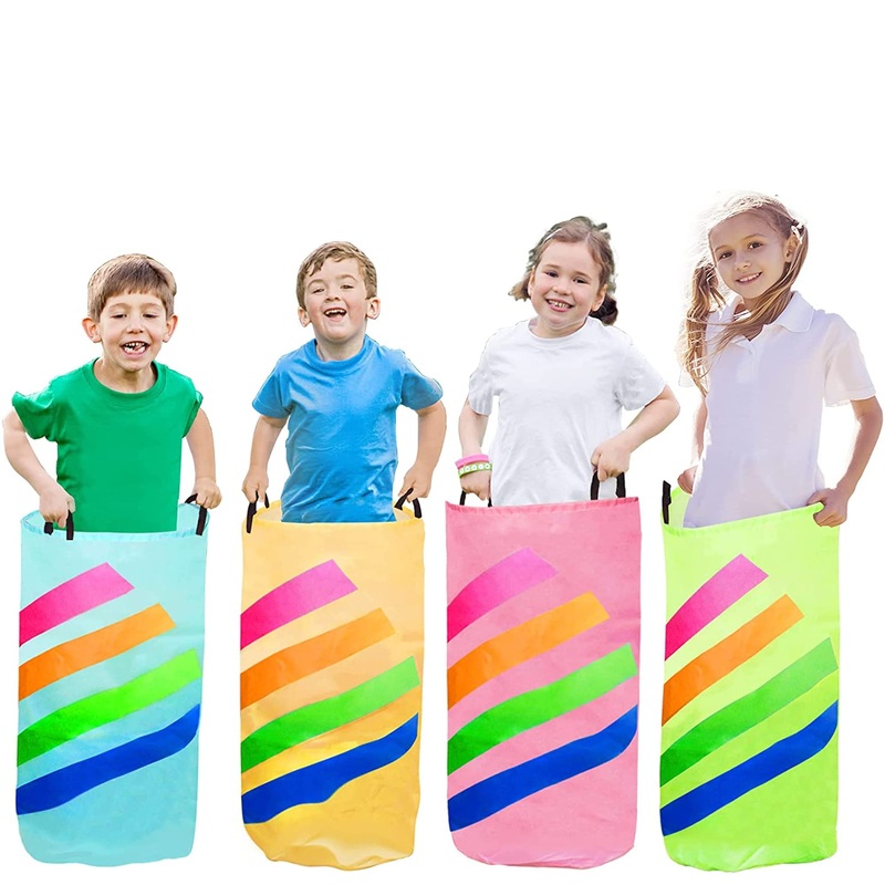 Alytree 4 Pcs Potato Sack Race Bags, Outdoor Games For Kids And Adults, Field Day Birthday Party Family Reunion Carnival Outside