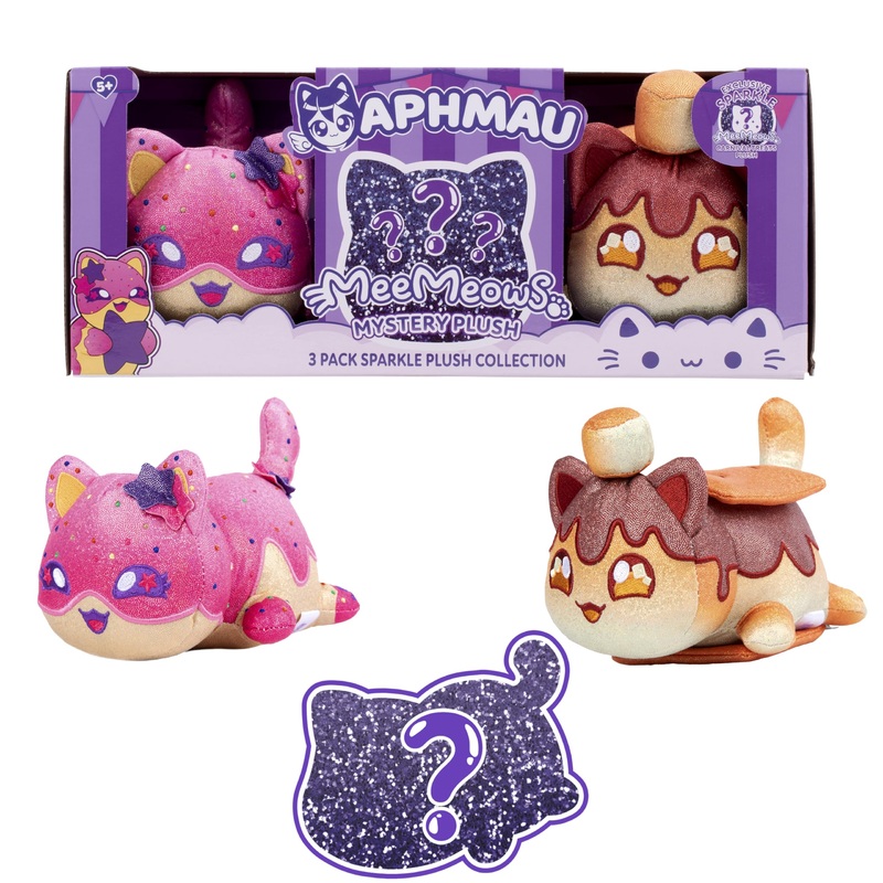 Aphmau 6    Meemeow Plush 3-Pack, Carnival Treats Surprise Box That Includes 2 Carnival Treats Sparkle + 1 Exclusive Mystery Spa