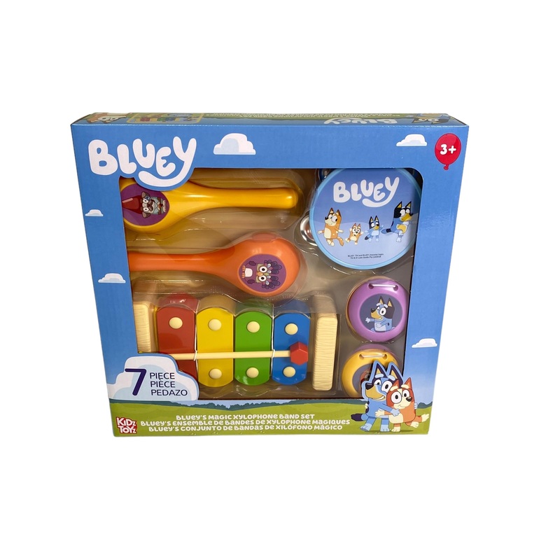 Bluey’S Magic Xylophone 7 Piece Band Set – Learn To Play Instruments Music Education For Kids And Preschoolers Ages 3+