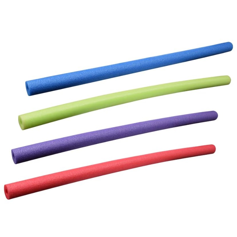 Bundle Of 4 Swimming Pool Noodles 57In. Assorted Colors Foam Craft Hollow Pool Noodles Multipurpose