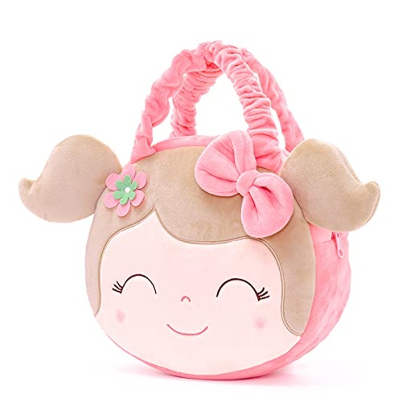 Gloveleya Kids Handbag Soft Toddler Purse For Little Girls Pink 5”