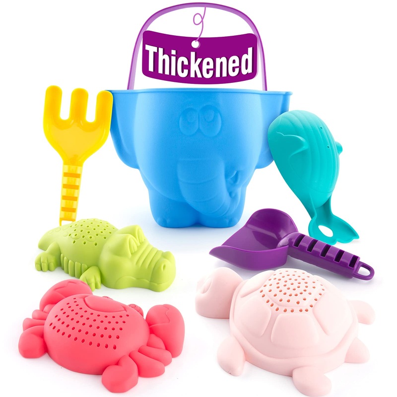 Hahaland Beach Toys For Toddlers 1-3 – Sand Toys For Toddlers 1-3, Baby Bucket Rake Shovel Set, Bath Water Outdoor Toy For Boys