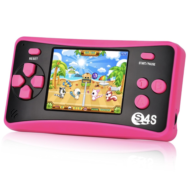 Handheld Game For Kids Ages 4-10, 2025 Upgraded, 142 Classic Mini Games, Tv Output, 2.5” Lcd Screen, Portable Arcade System, Bi