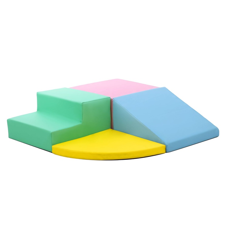 Joyspirit Toddler Foam Climbing Blocks Set – 4Pcs Indoor Active Playset, Promotes Physical Development